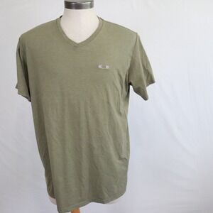 Oakley‎ T-Shirt Mens XL Regular Fit Casual V-Neck Logo Tee Green Short Sleeve